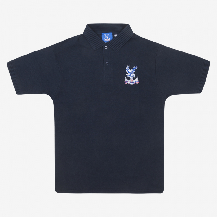 Logo Fine Knit Polo Shirt Navy