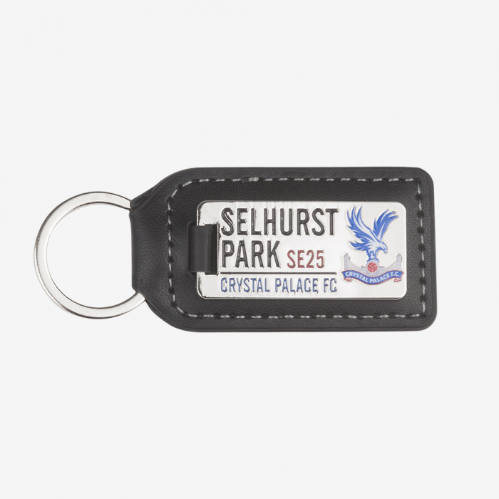 Street Sign Leather Fob  Keyring